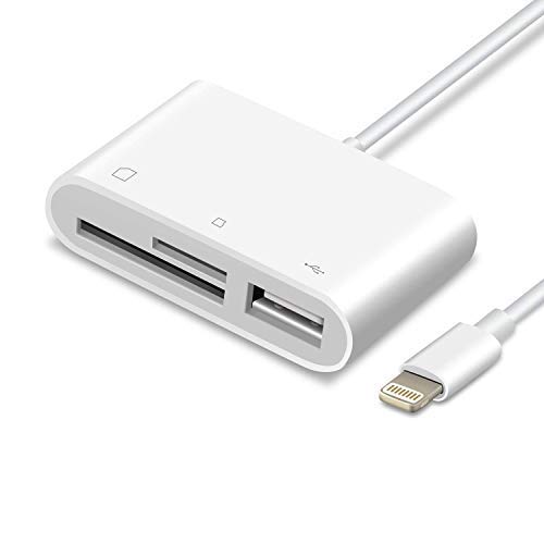 Microware 3 In 1SD Card Reader, Digital Camera Reader Adapter Cable, Lightening to USB Camera Adapter, SD/TF Card Reader, Trail Game Camera Viewer for iPhone/iPad, No App Required, Plug and Play-picture-31