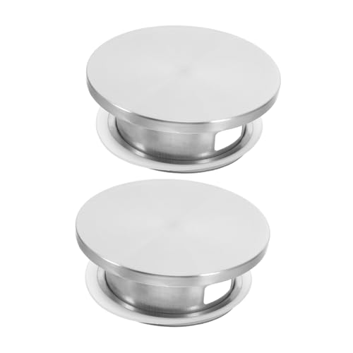 Cabilock 2stücke Karaffendeckel aus Edelstahl für Glasbehälter Ersatz-krugverschluss für Kaltwasserkrüge Passend für Küche Büro und Restaurant