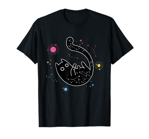 Pansexual Cat Galaxy Space LGBT Gay Pan Pride Flagge, LGBTQ T-Shirt