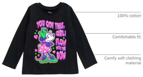 Image of Disney Girls 2 Pack Long Sleeve T-Shirts Infant to Big Kid Sizes (18 Months - 14-16)
