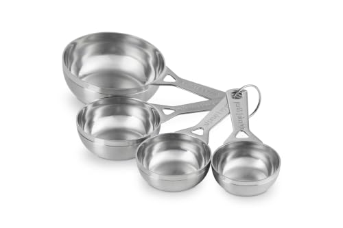 Image of Le Creuset Stainless Steel Measuring Cups, Set of 4 | Set includes: 1 /4, 1 /3, 1 /2, and 1 cups