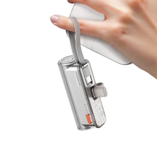 Power Bank SHARGE Flow Mini 2 Con Cavo Integrato, 22.5W E 5000mAh Per IPhone E Galaxy - 3