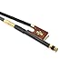 Vetimobato Braided Carbon Fiber Violin Bow 4/4 Full Size - Professional Mongolian Horsehair Violin Bow for Student & Adults - Durable & Lightweight Straight Model Violin Accessories(Black Bow Hair)