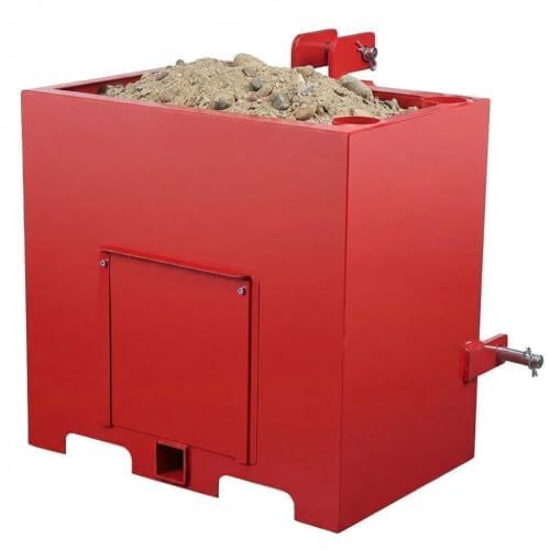 Garvee 3 Point Ballast Box 800 LBS Capacity Standard 2 in Hitch Receiver Fits Category 1 Tractor Attachment with 5cu.ft Volume Heavy Duty Steel