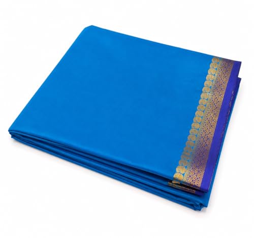 Image of Anushka Fashions Semi Mysore Crepe Silk Saree with 2D Pattern, Contrast Border, Rich Pallu & Blouse Piece Included, Lightweight Ethnic Wear for Festive, Party & Traditional Occasions