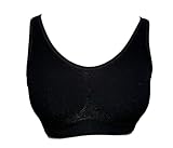 BIMEI Sujetador de bolsillo para mujer para mastectomía, brasier de compresión para uso diario, cómodo, sin varillas, 2879, Negro, L