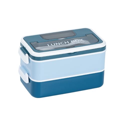 弁当箱 女性 お弁当箱 一段 850ml/二段1600ml 大容量 ランチボックス ピクニックボックス ラップボックス 通勤 通学 学生用 大人用 家庭用 サモス弁当箱 ピクニック 贈り物をする フルーツ皿 (ブルー,スタイル1-1600ml)