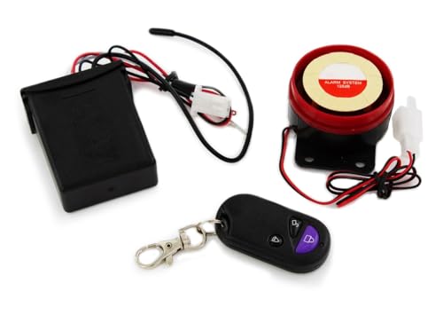 BikeTek Motorcycle Remote Alarm Motorbike Scooter Anti theft Security System 12V Universal Remote Control