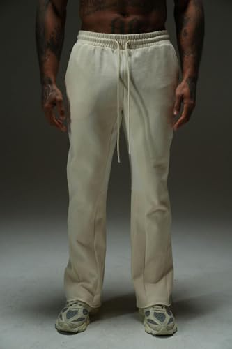 ANANKE Fate Heavyweight Fleece Flared Sweatpants for Men with Pockets | Wide Leg Warm Streetwear2