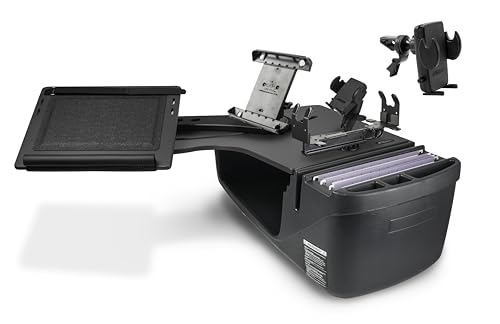 Bureau mobile véhicule AutoExec Reach Desk pour fixer tablette et imprimante