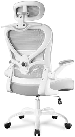 Ergonomic Office Chair with Headrest 3D, Mesh Office Desk Chair w...