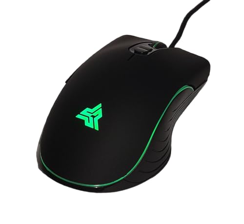 Mouse Gamer, 7 Botões, Iluminação LED RGB Arco-Íris, Sensor Ajustável 1200-4800 DPI, Interface USB,