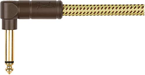 Fender Deluxe Series Coiled Instrument Cable, Straight/Angle, Tweed, 30Ft #TOP3