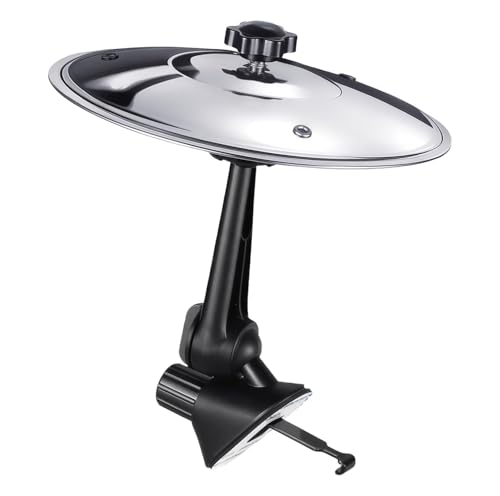 Air Vent Cymbal for Car - Mini Dashboard Drum Set Gadget for Musicians, Funny Music Lover Accessory in Silver