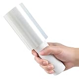 1 Pack Stretch Wrap Film with Handle, 5 Inch x 492 Ft Industrial Strength Hand Stretch Wrap, Heavy Duty Self Adhering Plastic Pallet Shrink Film for Packing Moving and Storage, Clear