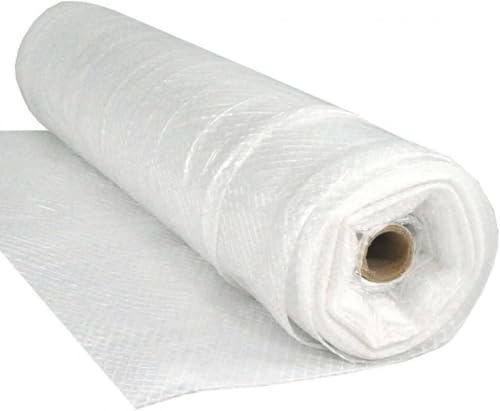 Farm Plastic Supply - Dura Skrim String Reinforced Clear Plastic Sheeting - 10 Mil - UV-Rated Extra Heavy Duty Poly Film Tear Resistant Vapor Barrier Polyethylene Roll for Construction (6 x 100)