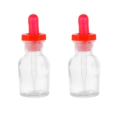FOMIYES Glass Dropper Bottle Plastic Cap Lab Bottle 2pcs Perfect for Essential Oils