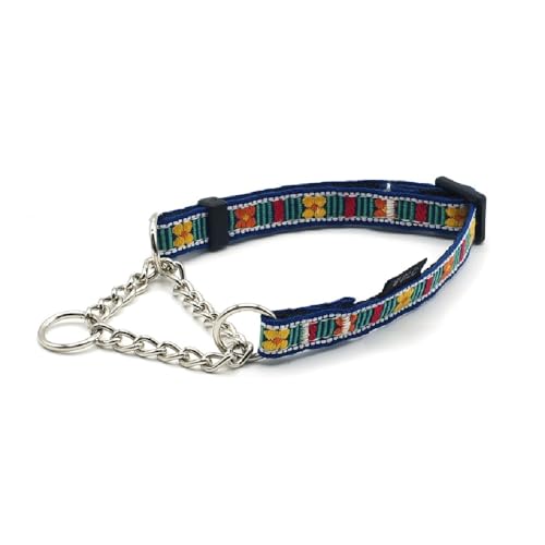 ザ・ブラックラブカンパニー ハーフチョーク SSサイズ/プチフラワー ブルー / 5kg程度までの超小型犬用 犬グッズ専門店 オリジナル 国産