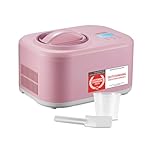TZS First Austria - Gelatiera 1L con Compressore 3-in-1-100W Macchina per Gelato Autorefrigerante per Frozen Yogurt, Sorbetti e Gelato - Rosa