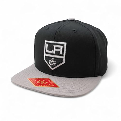 AMERICAN NEEDLE Outfield Officially Licensed NHL Team Snapback Hat Los Angeles Kings Black/Gray (41722A-LAK)