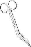 Tijeras Enfermeria de Acero Inoxidable con Punta Roma Enfermera en Apuros - Accesorios Salvabolsillos Enfermeria (14 CM) (GRIS)