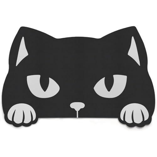 Pet Food and Water Bowl Mat Gothic Pet Placemat Waterproof Washable Suitable for Cats Dogs Rabbit Waterproof and Stain Resistant Floor Halloween Decoration (19.7 * 11.8inch)