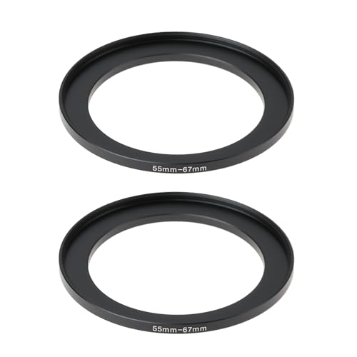 The Lord of the Tools 2 Pezzi Adattatore Anello Per Filtro Fotocamera Adattatore Ad Anello 55 Mm A 67 Mm Per Obiettivi DSLR E Filtri ND UV CPL IR