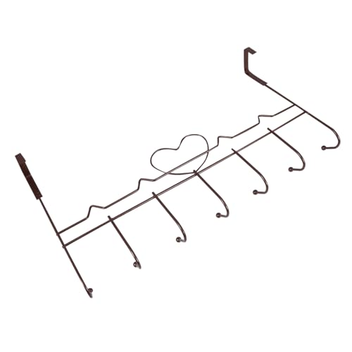 Homoyoyo Door Organizer Hanging Over The Door Hook Rack 7-Piece Metal Hooks Space-Saving Easy Install for Home Office