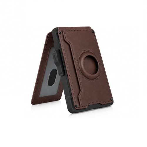 Image of Minimalist Bifold Pop Up Card Holder Aluminum Wallet, Coffee Brown, 1 Pack