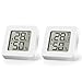 Produktbild AiQInu 2 Stück Digital Thermometer Hygrometer, Mini Luftfeuchtigkeitsmesser Innen, Hhen Genauigkeit Außenthermometer Magnetisches, Klein Temperatursensor für Innenraum Babyraum Wohnzimmer Büro