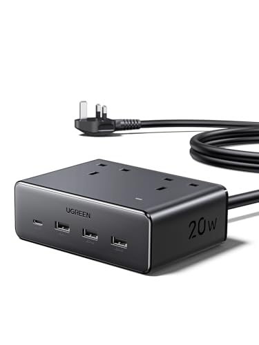 UGREEN Nexode Surge Protector Extension Cord with PD20W (3 USB-C,...