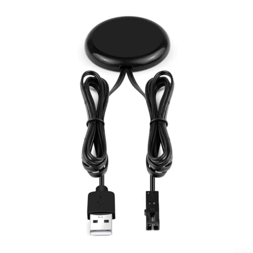 HEBEOT Variateur d'intensité tactile LED avec capteur tactile pour bois, pierre, papier, contrôle LED USB 5 V, intégration facile avec armoires et placards (noir)