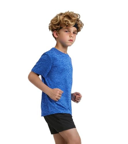 5 Pack Boys Athletic T-Shirt Kids Performance Quick Dry Short Sleeve for Youth3