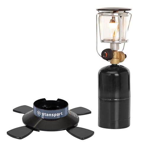 Image of Stansport Propane Mantel Lantern - Outdoor Light with Adjustable Brightness, Carry Handle, Ventilated Hood, High-Output, Portable, for Emergency, Backpacking, Camping - Mantels Included