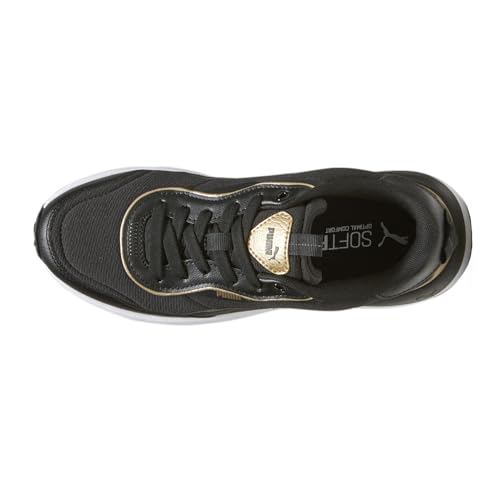 PUMA Womens Runtamed Metallics Lace Up Sneakers Shoes Casual - Black - Size 10 M4