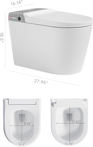 Cesgyfut Smart Toilet, Smart Bidet Toilet With Remote Control thumb #1