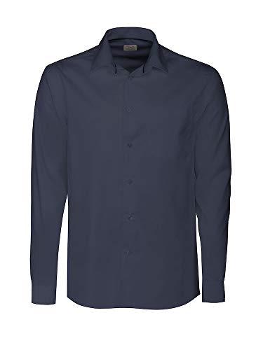 Chemise point homme bleu marine en taille M aux finitions soignées