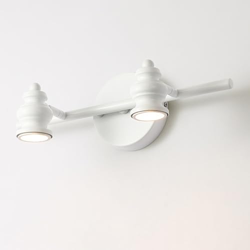 Lámpara de tocador con Espejo Frontal Moderno: Foco de Pared Ajustable para baño, vestidor y bañera.