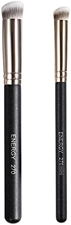 ENERGY Foundation Brushes Set Professional Under Eye Concealer Brushes Perfect For Blending Liquid Cream or Flawless Powder Cosmetics Buffing Stippling Concealer Premium Synthetic Bristles