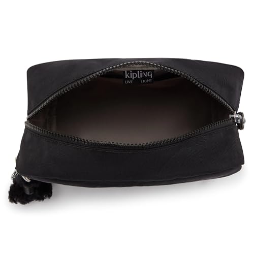 Kipling womens Women's Gleam Cosmetic Bag, Black Noir, 7.25 L x 4.25 H 3.25 D US3