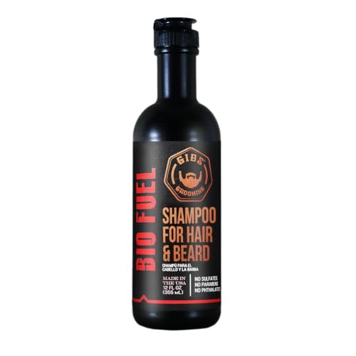 GIBS Bio Fuel Shampoo for Hair & Beard, Moisturizing & Nourishing...