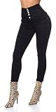 Koucla Sexy Ultra Highwaist SkinnyJeans, Farbe:Schwarz, Größe:42