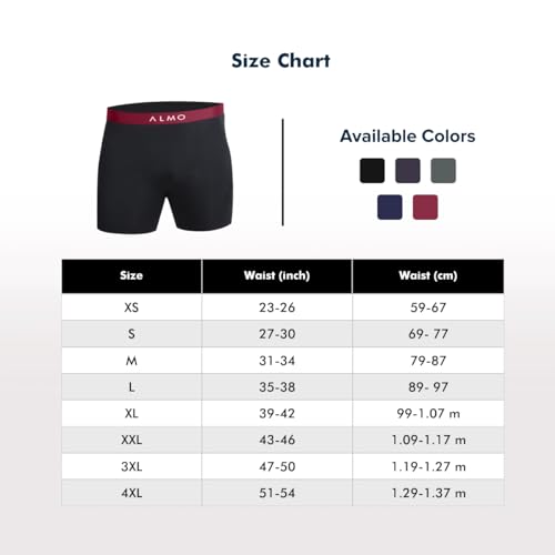 Image of ALMO Men's Micromodal Metallic Boxer Briefs | 3X Softer Than Cotton | Anti-Bacterial & Odour Control | Enhanced Stretchability | Fade Resistance | Faster Moisture Absorption