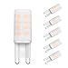 Produktbild G9 LED Lampe 4W 3000k Warmweiß 300 Lumen 360 Grad Winkel Kein Flackern G9 LED Leuchtmittel Ersatz 40W G9 Halogenlampe G9 Birne AC 230V Nicht dimmbar - 6er Pack