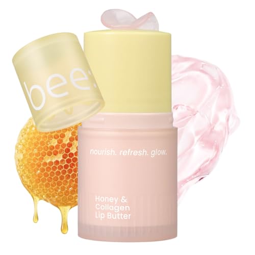 beenuvo Honey & Collagen Lip Butter, Hydrating Lip Treatment, Overnight Lip Mask, Moisturizing Lip...