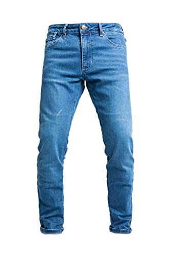 John Doe Pioneer Monolayer XTM Motorrad Jeans Men Protektoren Light Blue...