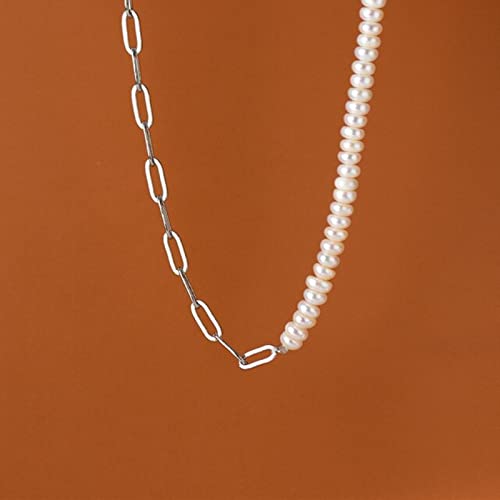 Collier en argent 925 et perles naturelles de luxe pour un éclat intemporel