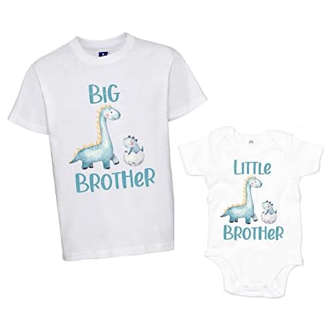 Big Brother & Little Brother Matching Outfit, Baby Announcement idea for Son (0-3months Vest, Little Brother) Cover