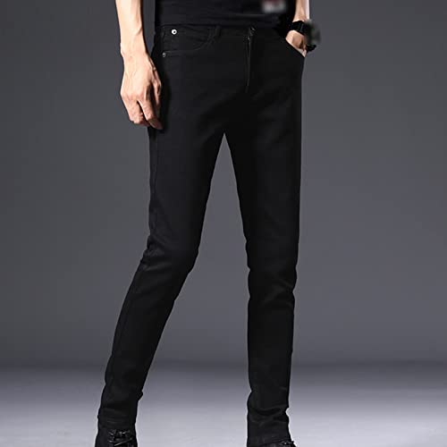 Men's Skinny Slim Fit Stretch Jeans Tapered Leg Denim Pencil Pants Lightweight Classic 5 Pocket Jean Trousers3