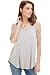 Alexander + David Womens Casual Loose Knit V-Neck Tank Top with Uneven Hem Hi-Lo Bottom